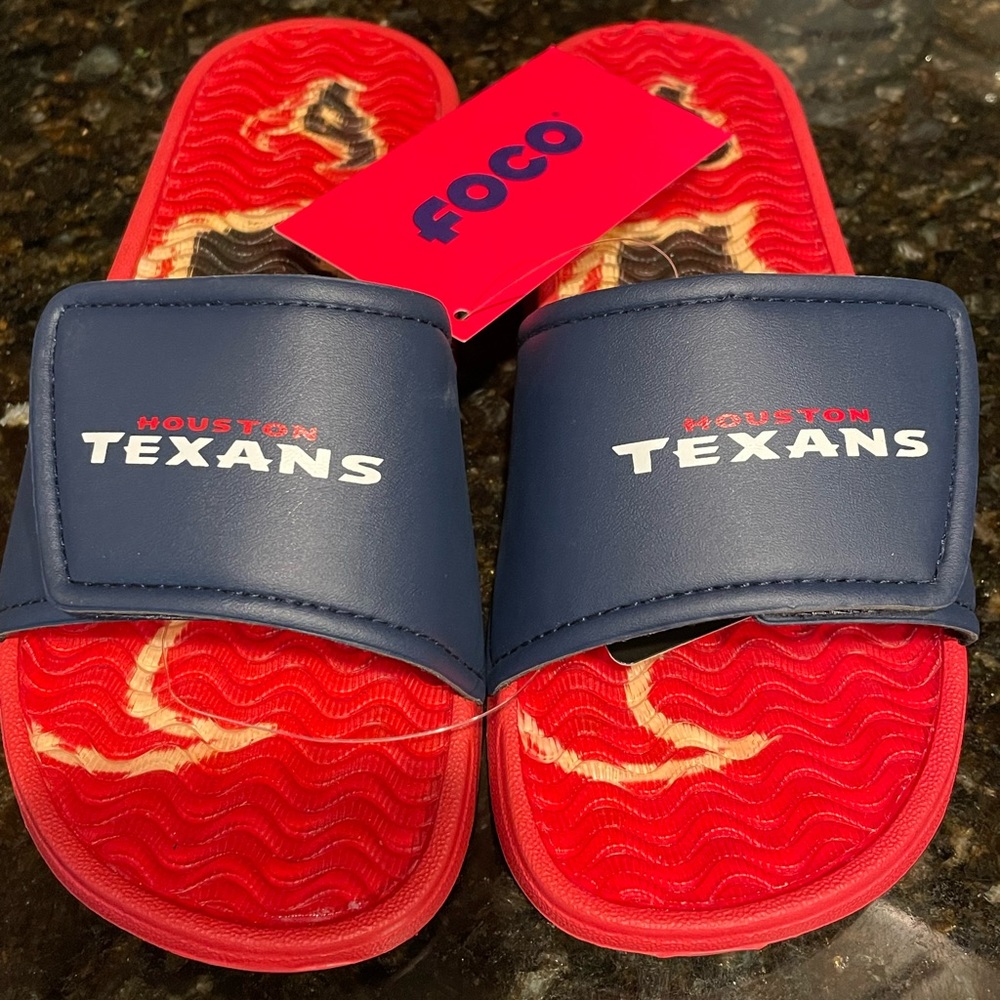 Brand NEW with tags Houston Texans Sliders! Size 13 - 1 Youth / Big Kids